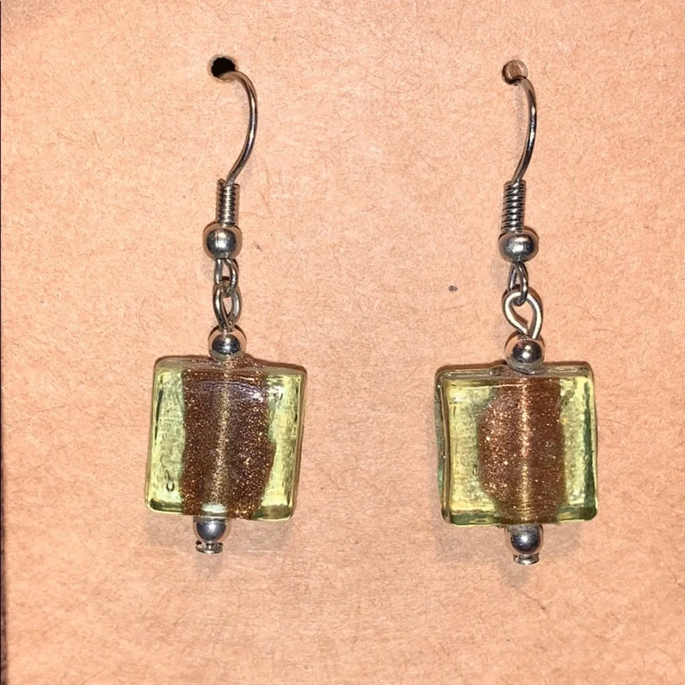 Murano glass dangling earrings - Picture 2 of 6